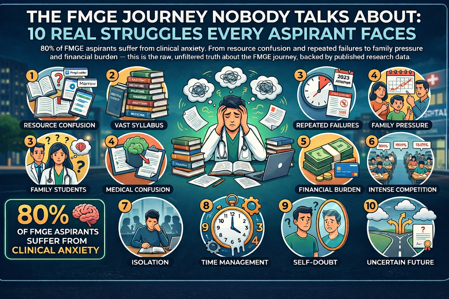 The FMGE Journey Nobody Talks About: 10 Real Struggles Every Aspirant Faces